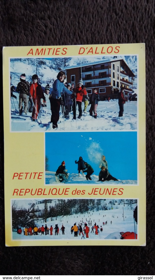 CPSM ALLOS 04 STE BRIGITTE HAUTE PETITE REPUBLIQUE DES JEUNES SKIEURS SKI - Autres & Non Classés