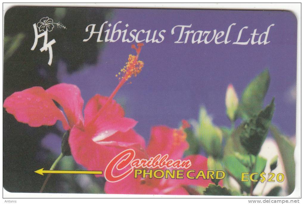 ST. LUCIA ISL.(GPT) - Hibiscus Travel Ltd, CN : 147CSLA, Tirage 10000, Used - St. Lucia