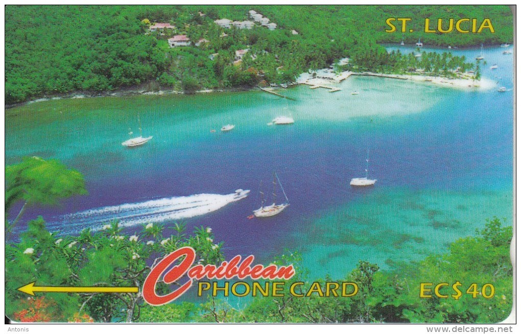 ST. LUCIA ISL.(GPT) - Marigot Bay, CN : 137CSLB, Tirage 40000, Used - Saint Lucia