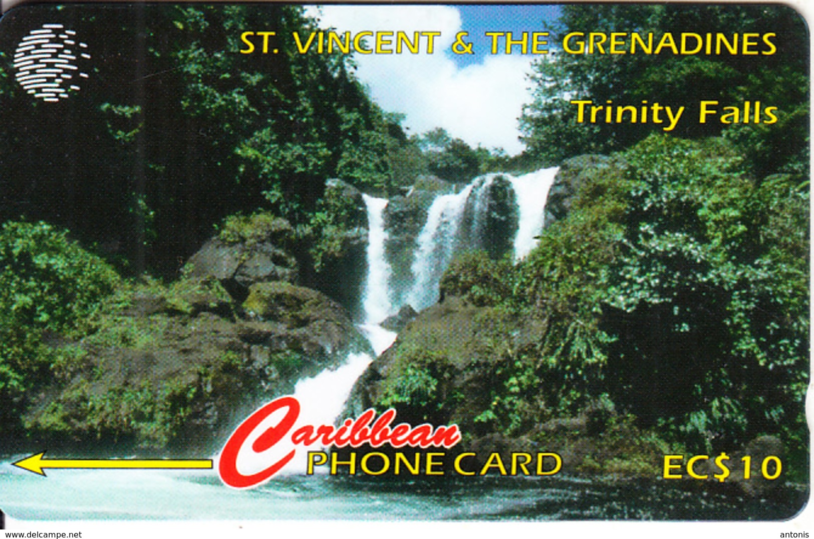 ST. VINCENT & THE GRENADINES(GPT) - Trinity Falls, CN : 13CSVA Tirage 9500, Used - St. Vincent & Die Grenadinen