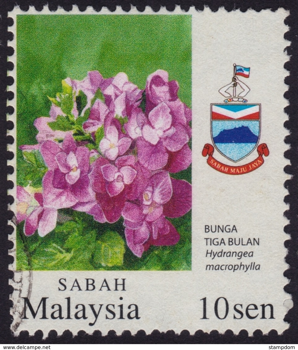 MALAYSIA 2007 Garden Flowers Def. 10sen  USED @H001 - Malaysia (1964-...)