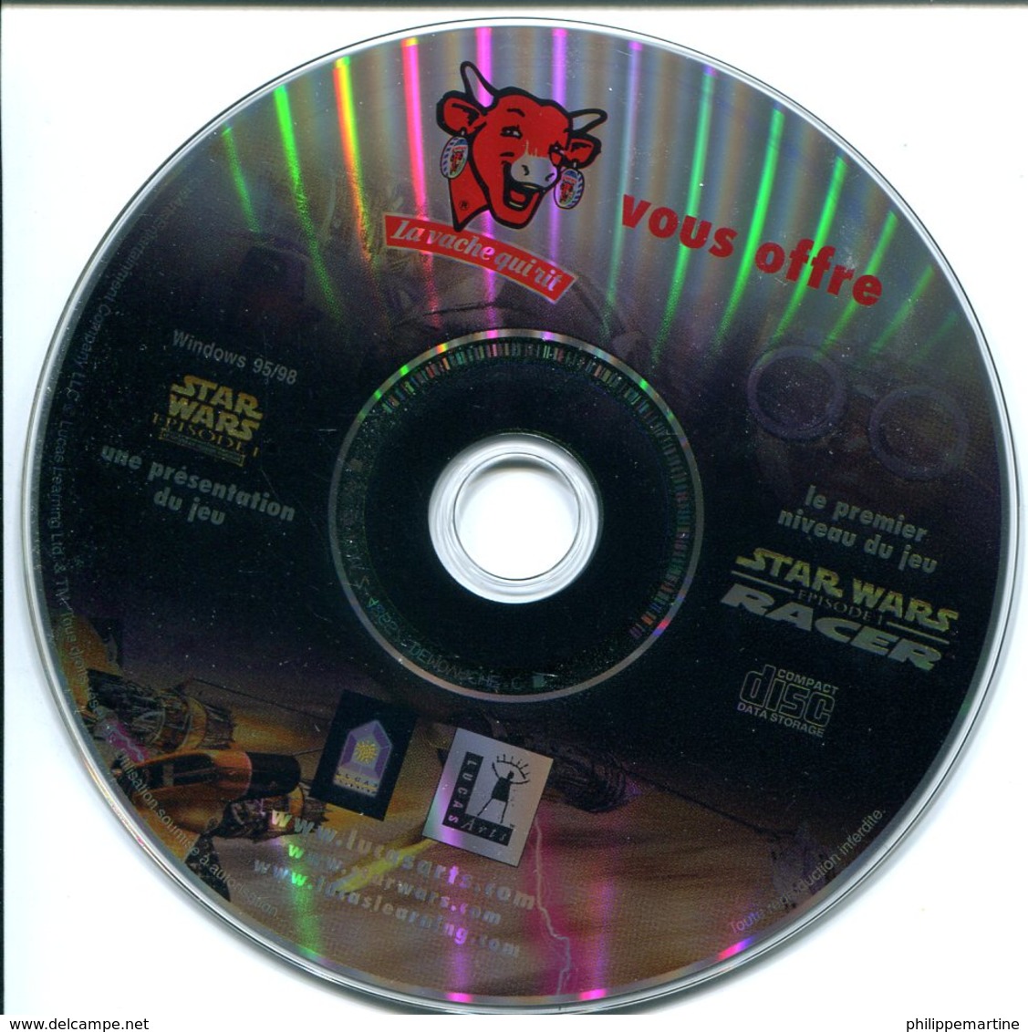 CD La Vache Qui Rit Vous Offre Le Premier Niveau Du Jeu STAR WARS - Episode 1 RACER - Jeux PC