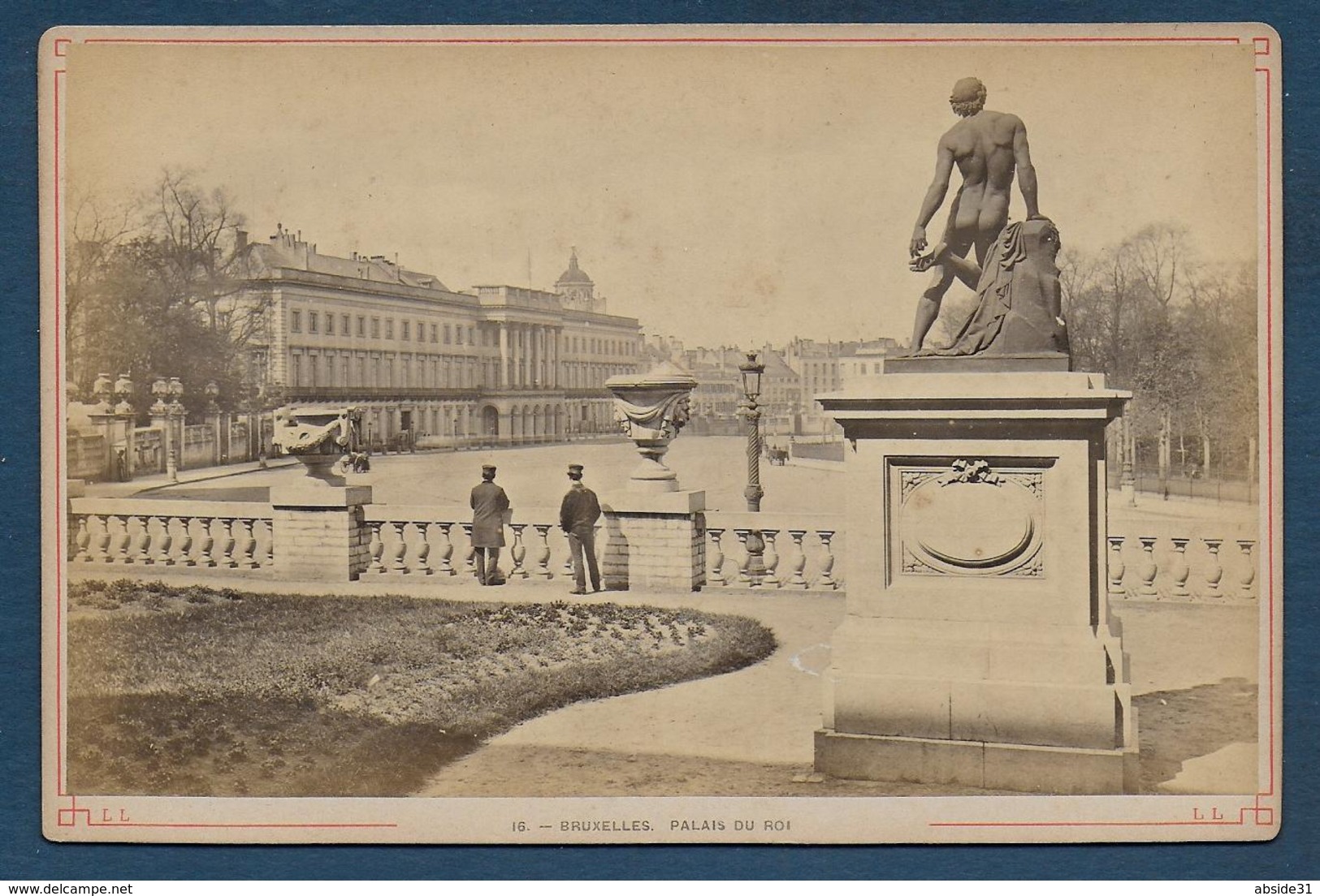 Belgique  - BRUXELLES - Palais Du Roi - Photo 19e Collée Sur Carton - Anciennes (Av. 1900)
