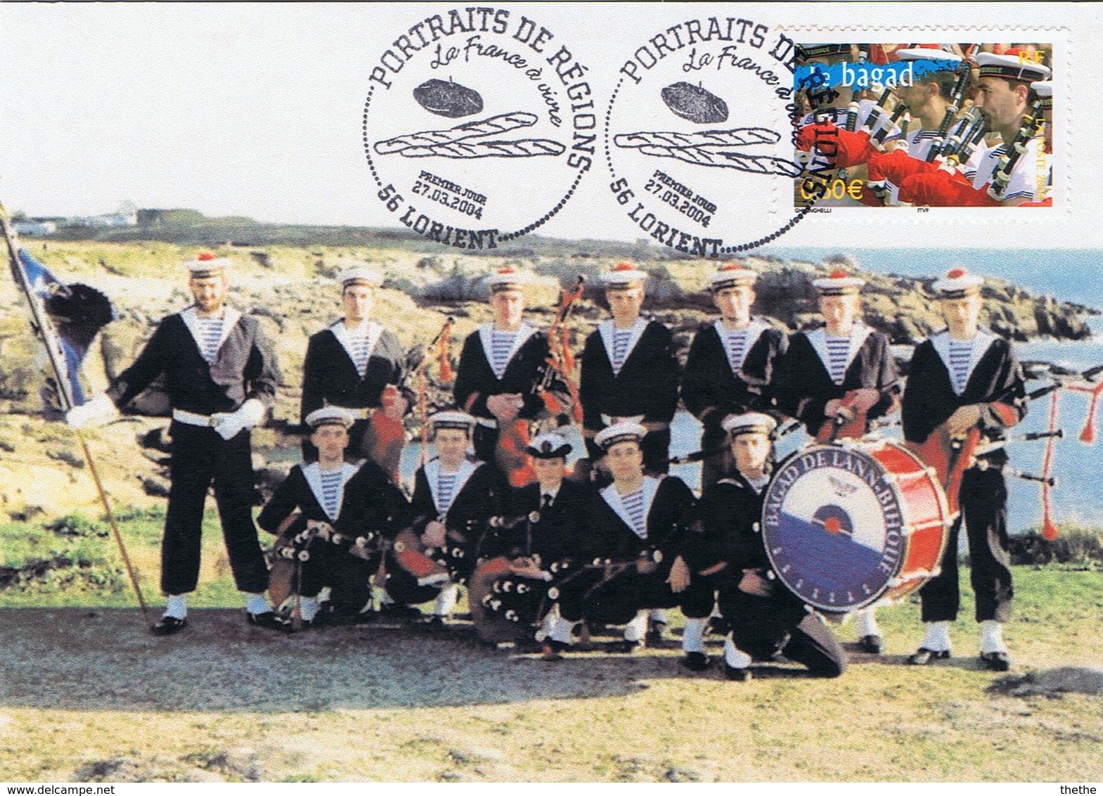 CARTE MAXIMUM - LE BAGAD DE LANN BIHOUE - PHOTO MARINE NATIONALE - 1er JOUR - Musique