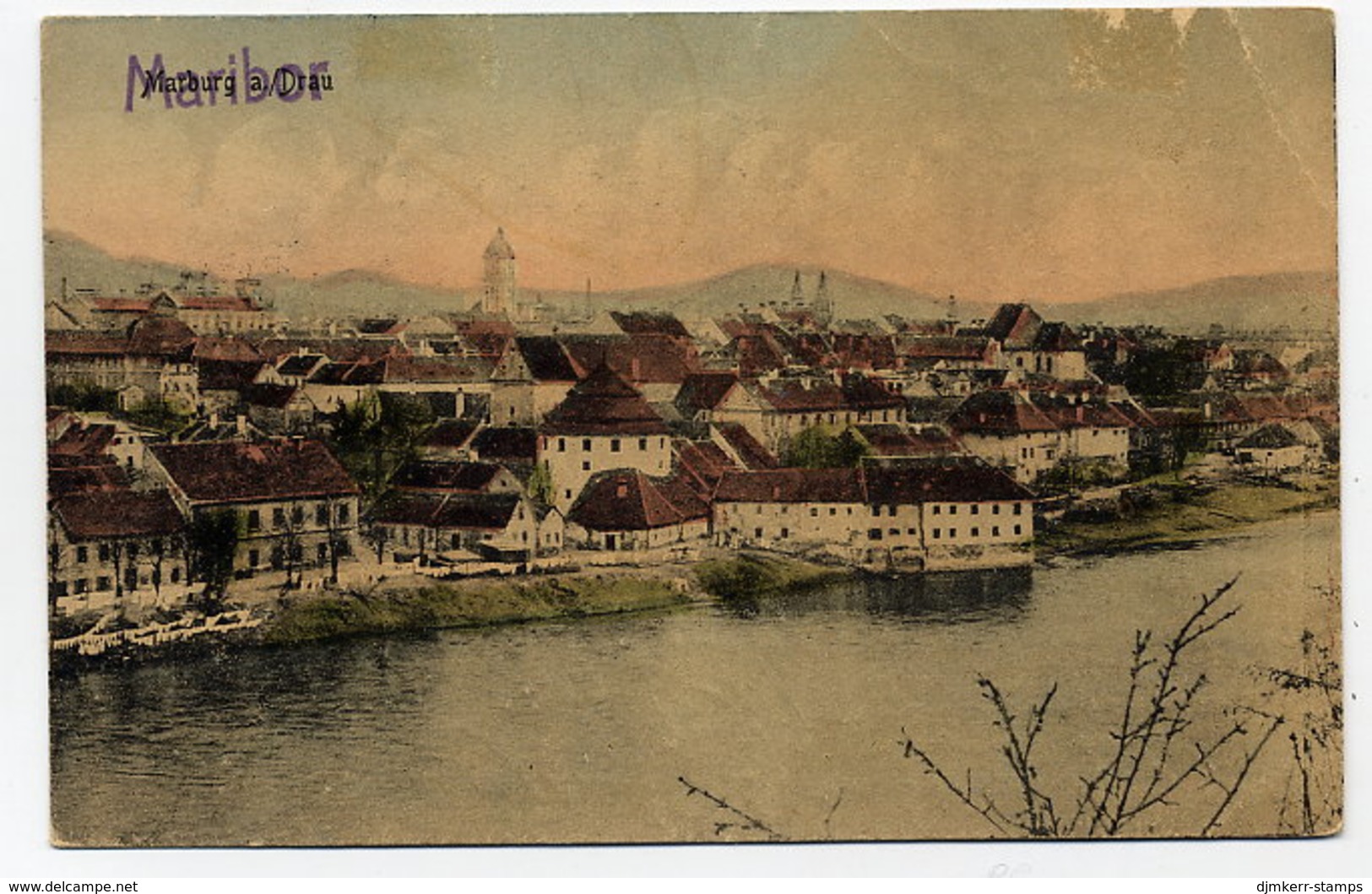 YUGOSLAVIA 1924 Picture Postcard (Maribor) With 25 Pa. X 2, And 1 D. Surcharge. - Covers & Documents