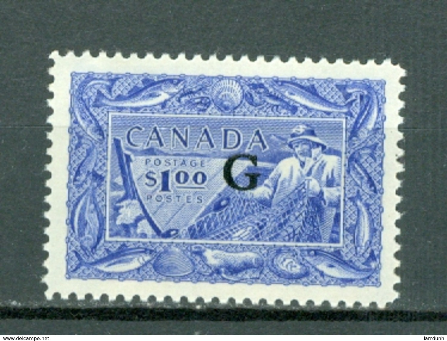 Canada 027 Fishing Fisheries Resources G Ovpt  F-VF+ MNH 1951 A04s - Surchargés