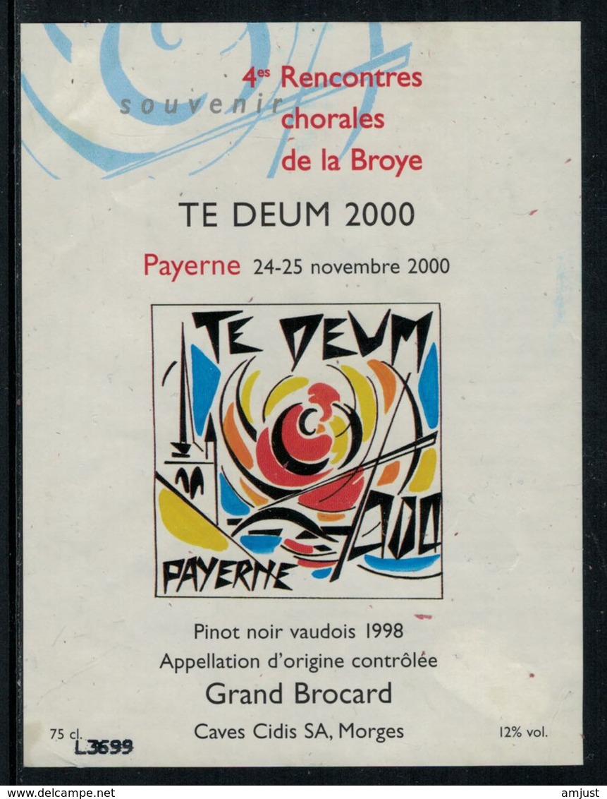 Rare // Etiquette De Vin // Musiques // Pinot Noir, Rencontres Chorales De La Broye 2000 - Musique