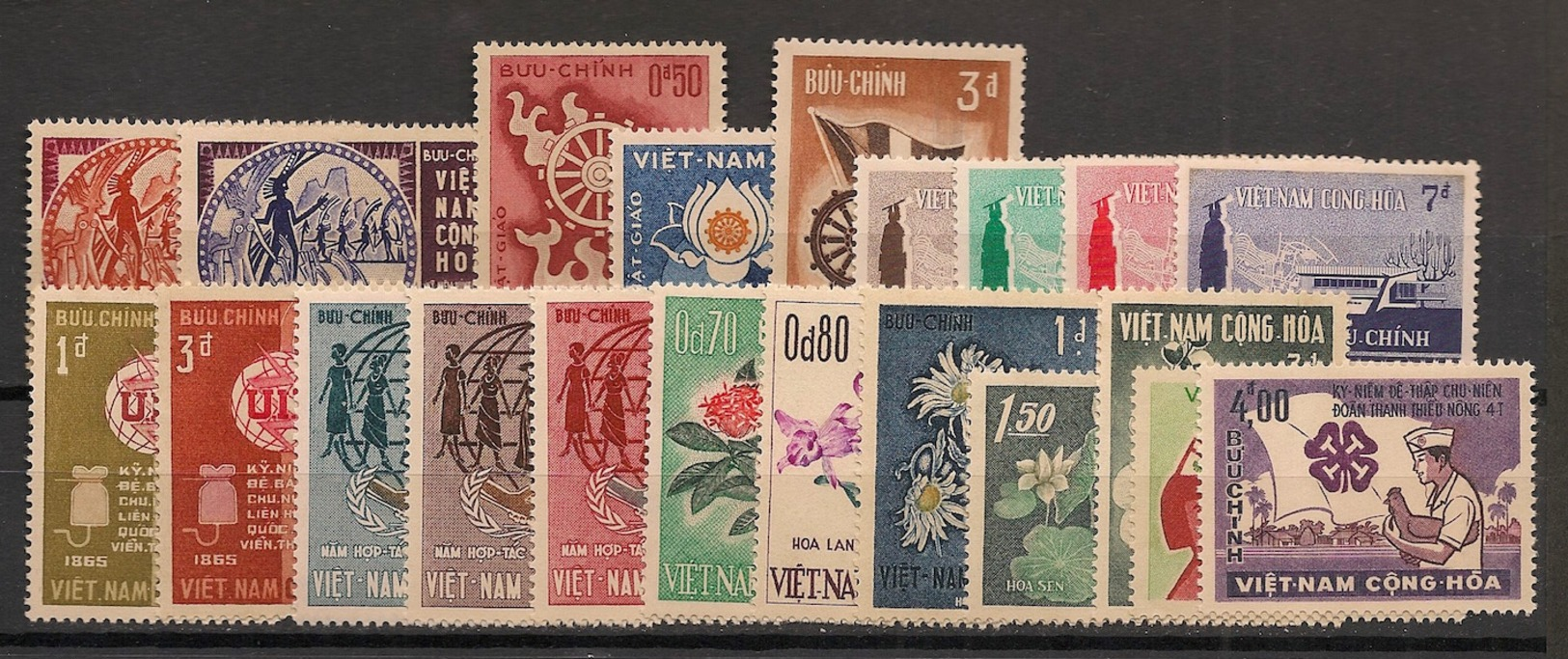 South Vietnam - Complete Year 1965 - N°Yv. 254 à 274 - 21v / Année Complète  - Neuf Luxe ** / MNH / Postfrisch - Vietnam