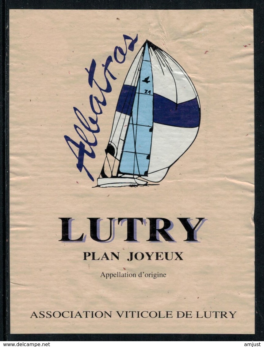 Rare // Etiquette De Vin // Bateau à Voile // Lutry, Albatros - Bateaux à Voile & Voiliers