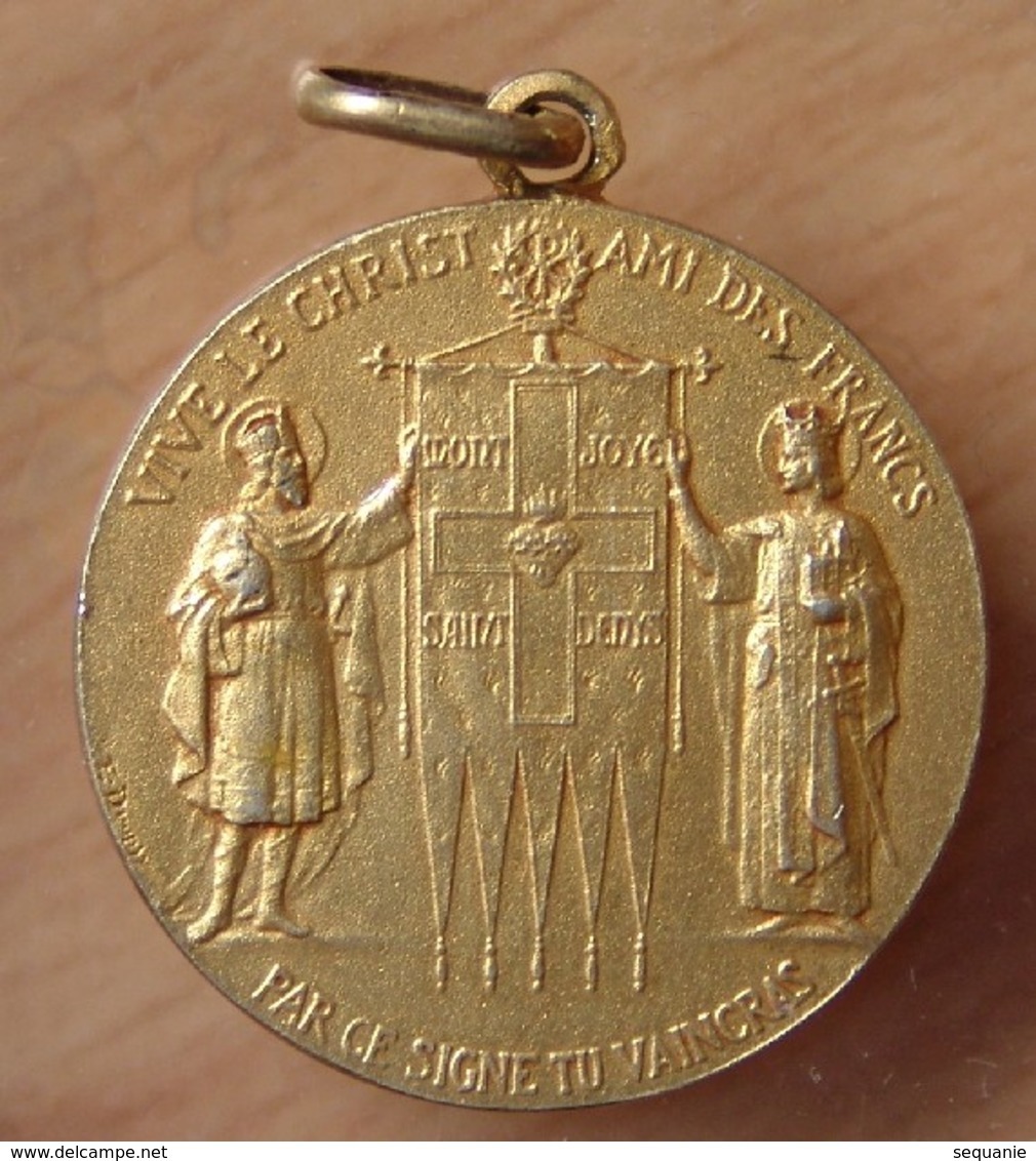 Médaille Jeanne D'Arc En Vermeil Signé DROPSY - Professionnels / De Société