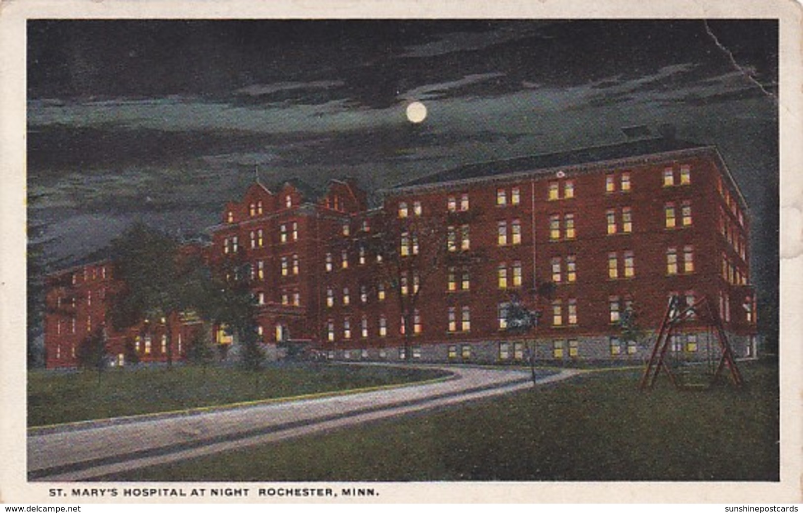 Minnesota Rochester St Mary's Hospital At Night - Rochester