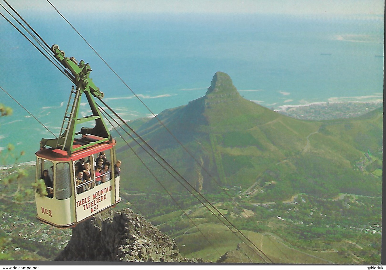 24) CABLE CAR NEAR THE SUMMIT OF TABLE MOUNTAIN, CAPE TOWN, SOUTH AFRICA. - South Africa