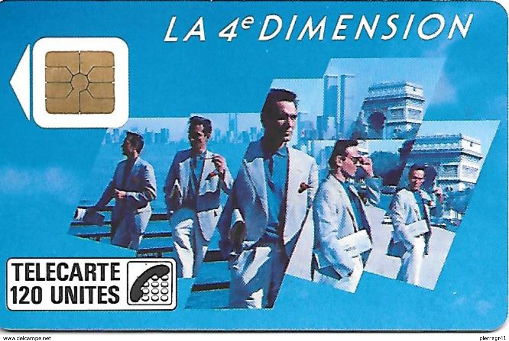 CARTE-a-PUBLIC-120U-F 39-1989-SO2-4é DIMENSIONS HOMMES-V° 4Pe 1042-UTILISEE -TBE - 1989