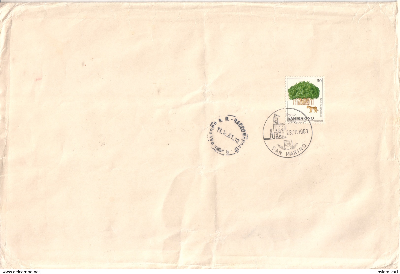 San Marino 1981  - FDC AASFN 100°Pablo Picasso 1°giorn.alim. .RACCOMANDATA First Day Cover. - FDC