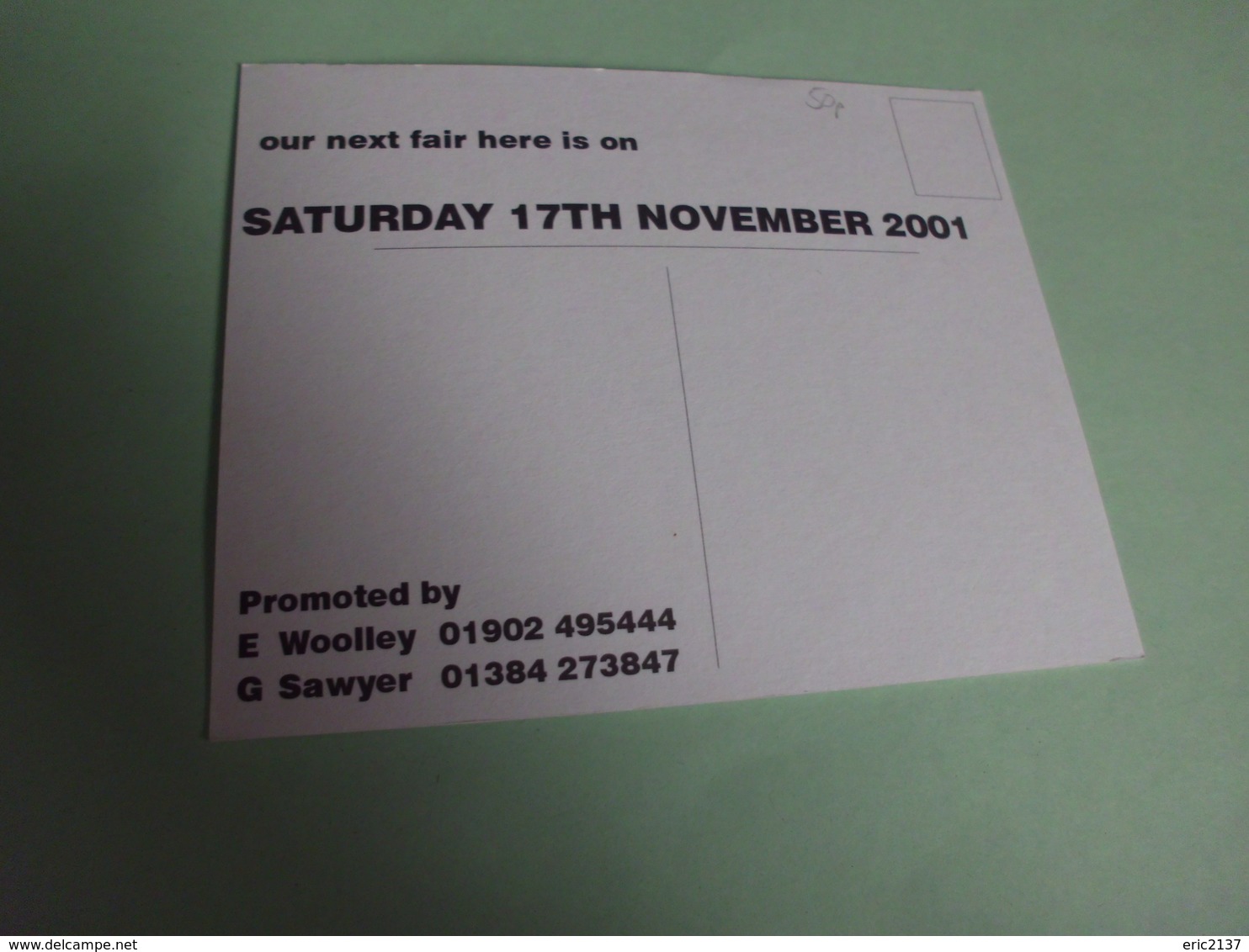 SUPERNATIONAL CARD FAIR ...2001 - Bourses & Salons De Collections
