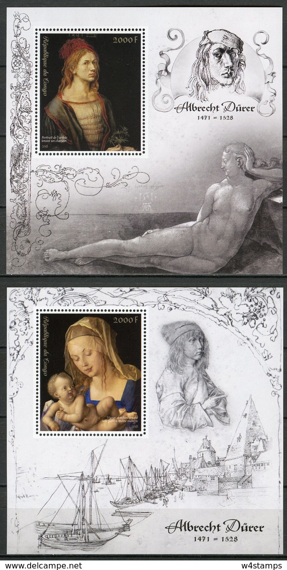 Congo 2018 MNH Albrecht Durer 2x 1v S/S Art Paintings Stamps - Other & Unclassified