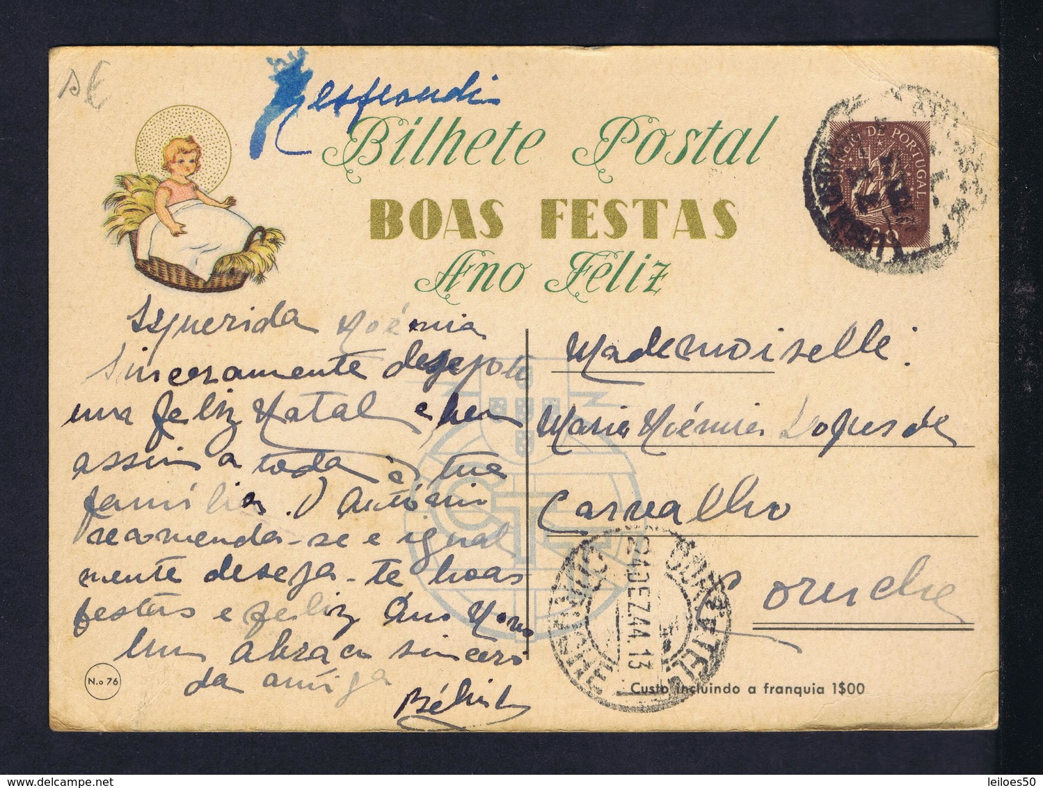 Noel Christmas LAURA COSTA Peinteur Postal Stationery Portugal Textiles Cultures #9869 - Textile