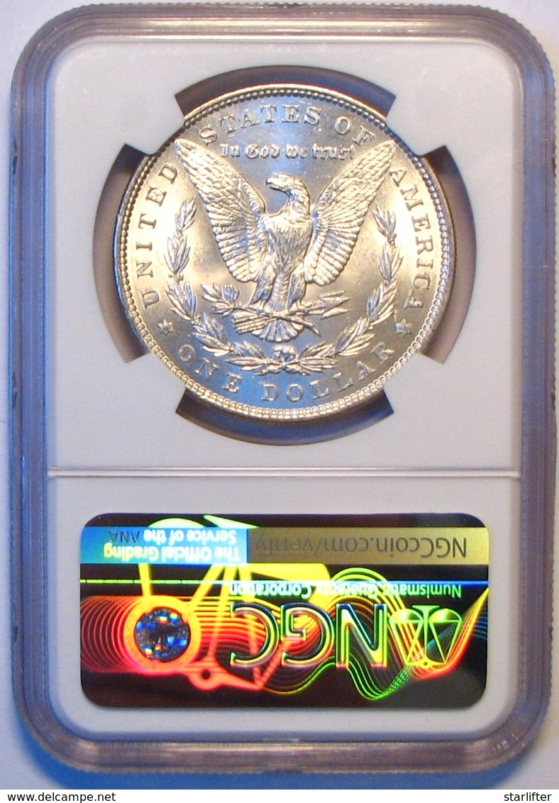 1896 Morgan Silver Dollar. NGC Certified MS62. M13. - 1878-1921: Morgan