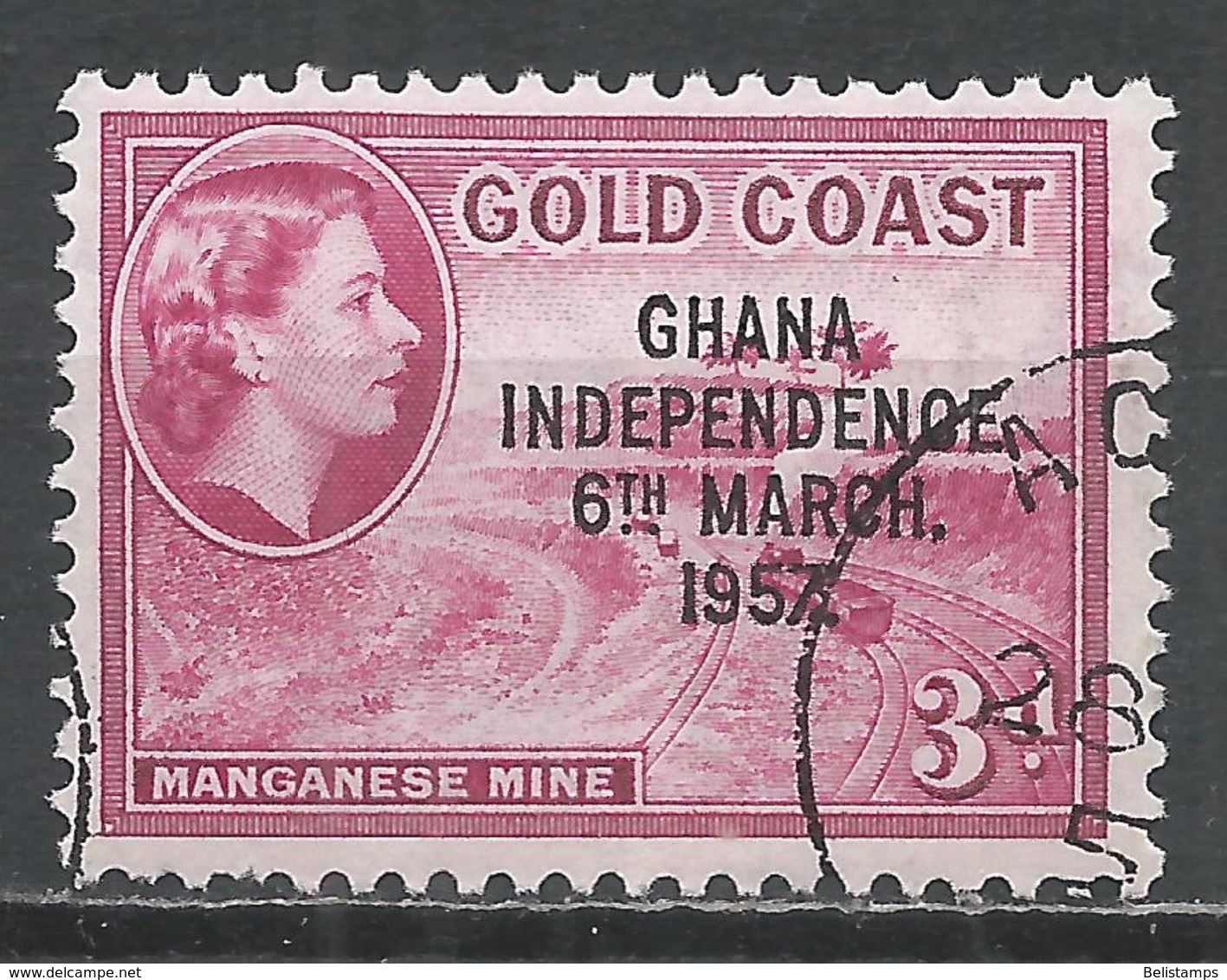 Ghana 1957. Scott #8 (U) Manganese Mine * - Ghana (1957-...)