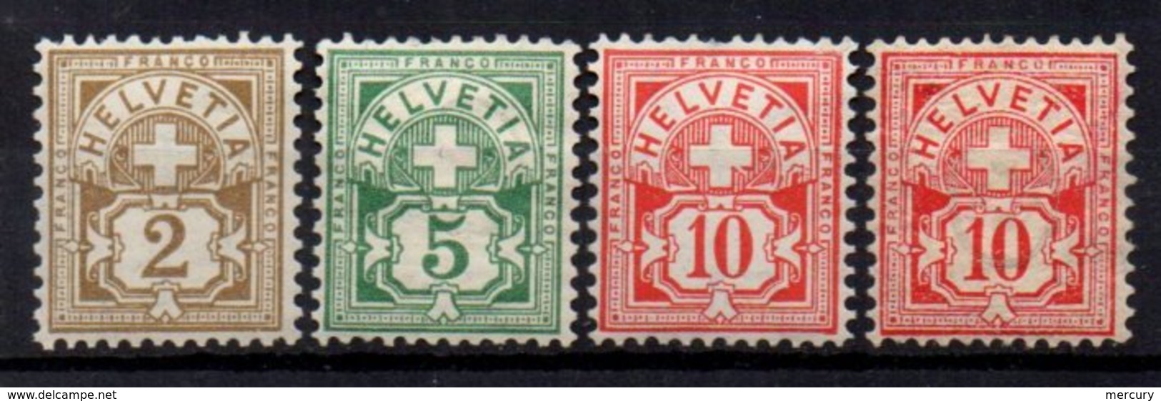 SUISSE - 1882/99 - 4 Valeurs Neuves TTB - Unused Stamps