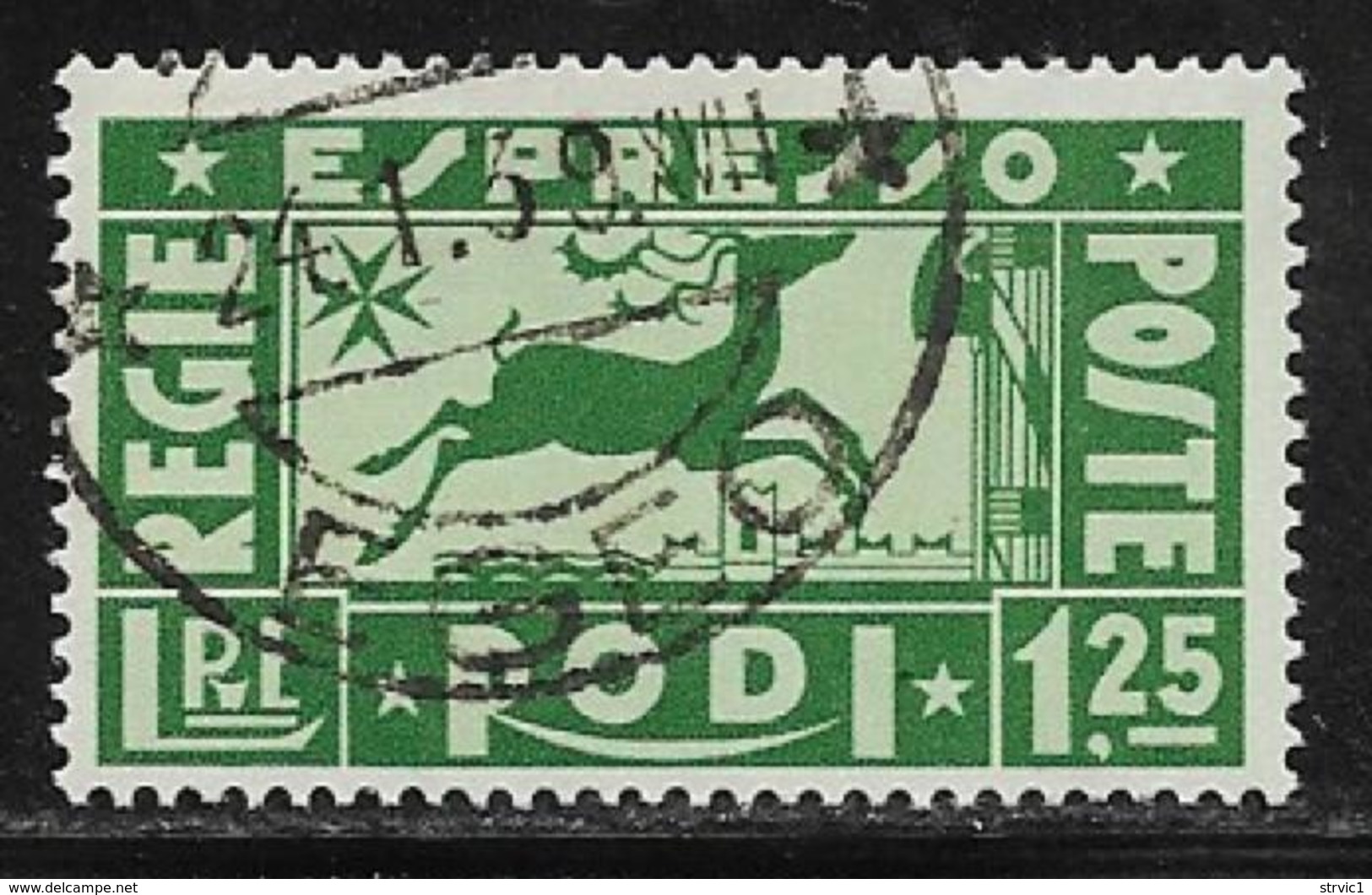 Italy Aegean Islands Rhodes Scott # E1 Used Stag Espresso,1936 - Aegean (Rodi)