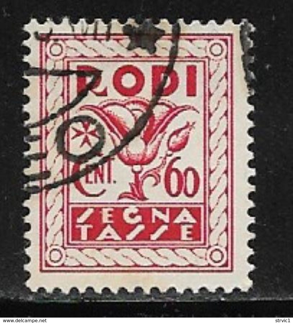 Italy Aegean Islands Rhodes Scott # J7 Used Postage Due, 1934, Tiny Thin - Aegean (Rodi)