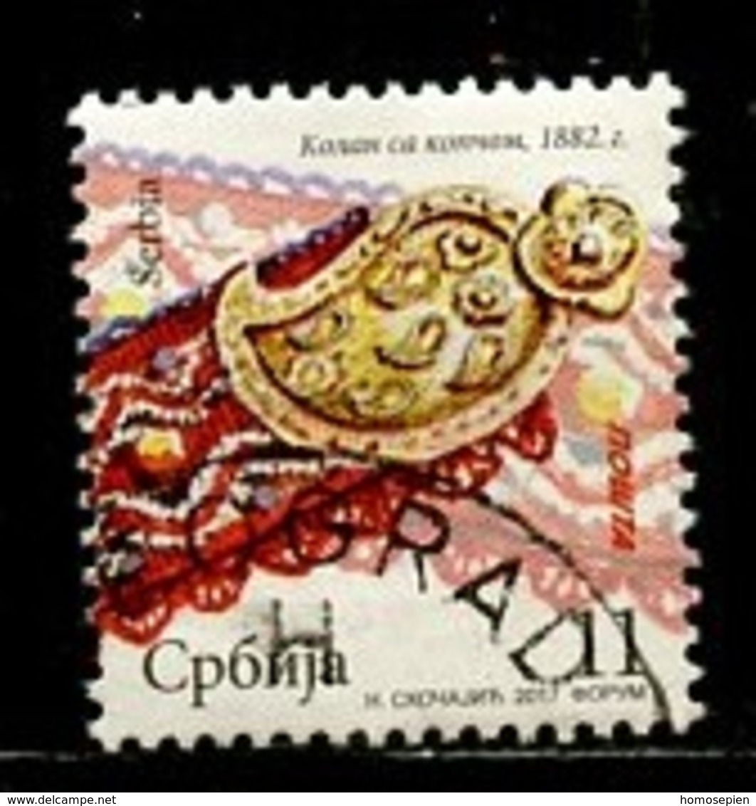 Serbie - Serbia - Serbien 2017 Y&T N°(5) - Michel N°738 (o) - 11d Ornements - Serbia