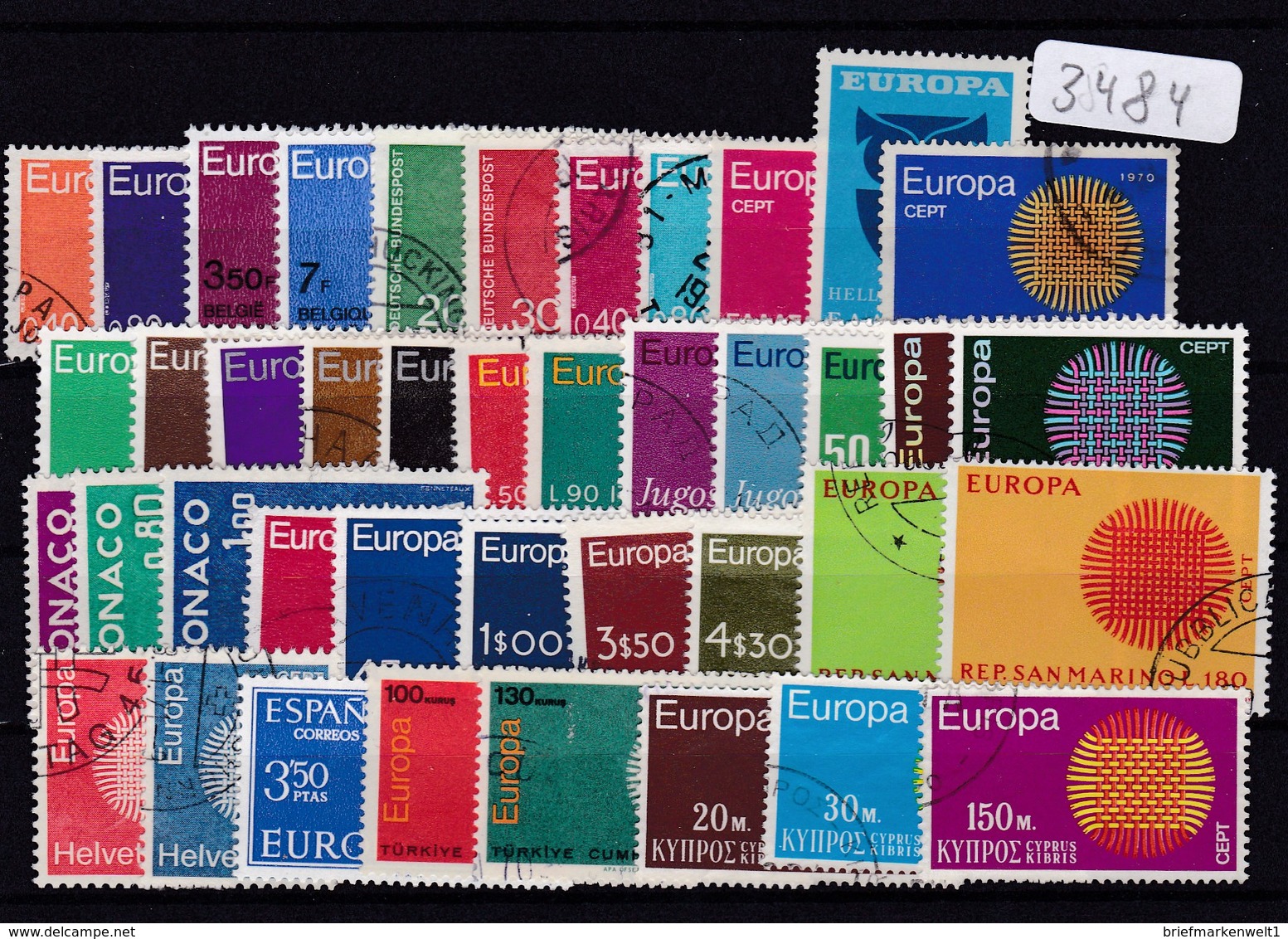 Europa Cept, Kpl. Jahrgang 1970, Gest. (K 3484) - Volledig Jaar