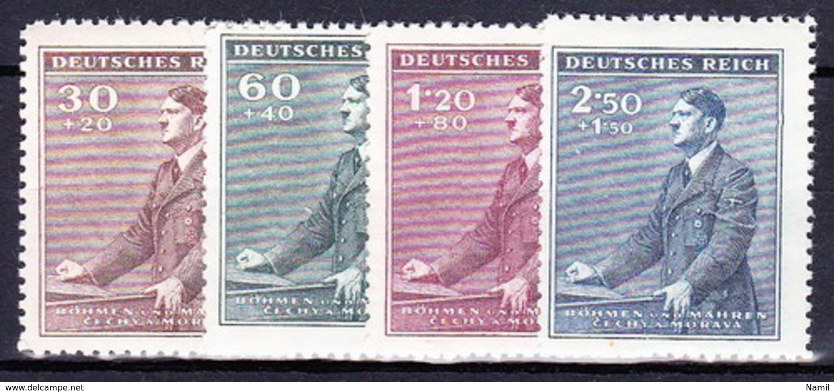 Boheme Et Moravie 1942 Mi  85-8 (Yv 73-6), (MNH)** - Unused Stamps