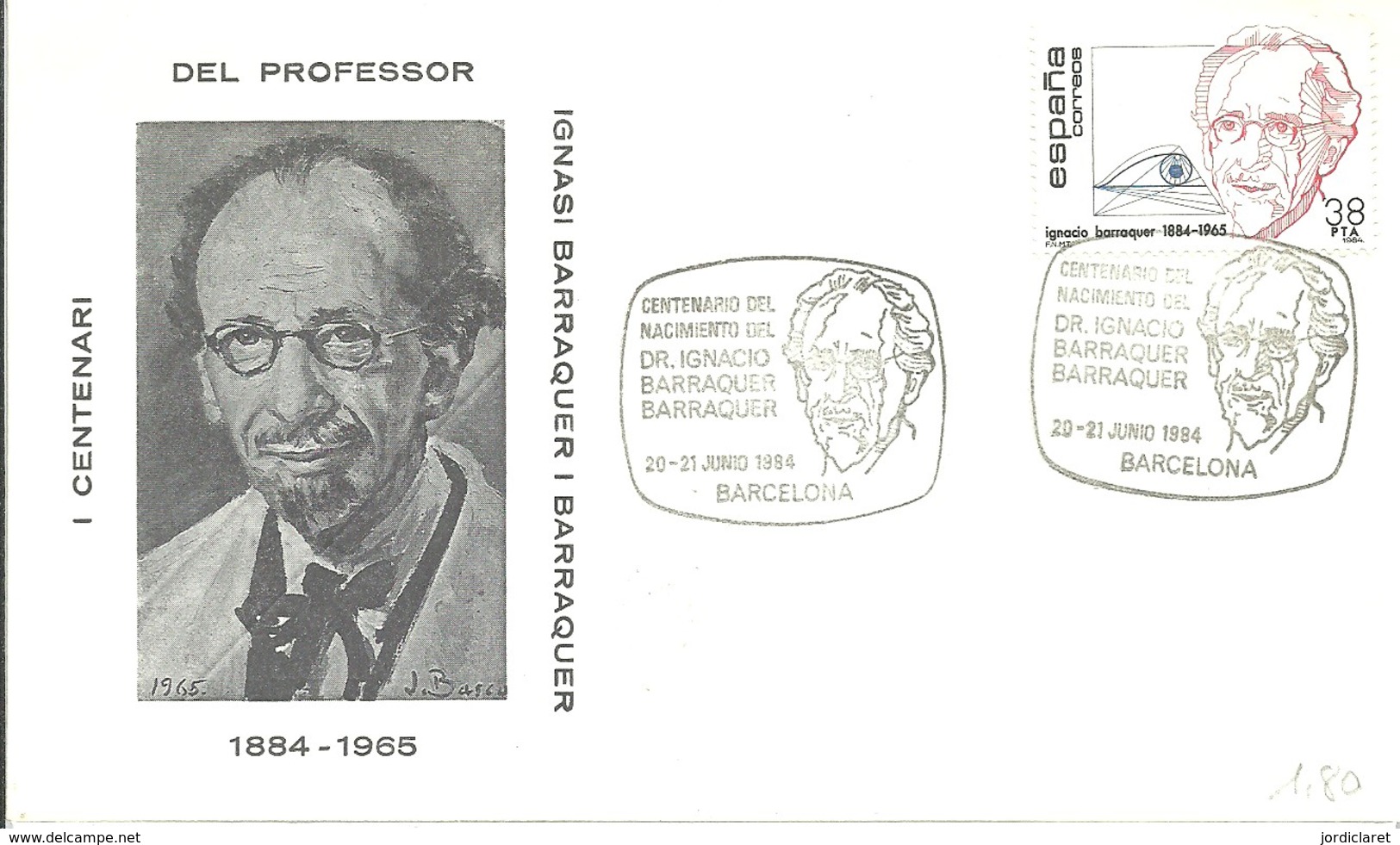 MATASELLOS 1984  DR.IGNACIO BARRAQUER - Cartas & Documentos