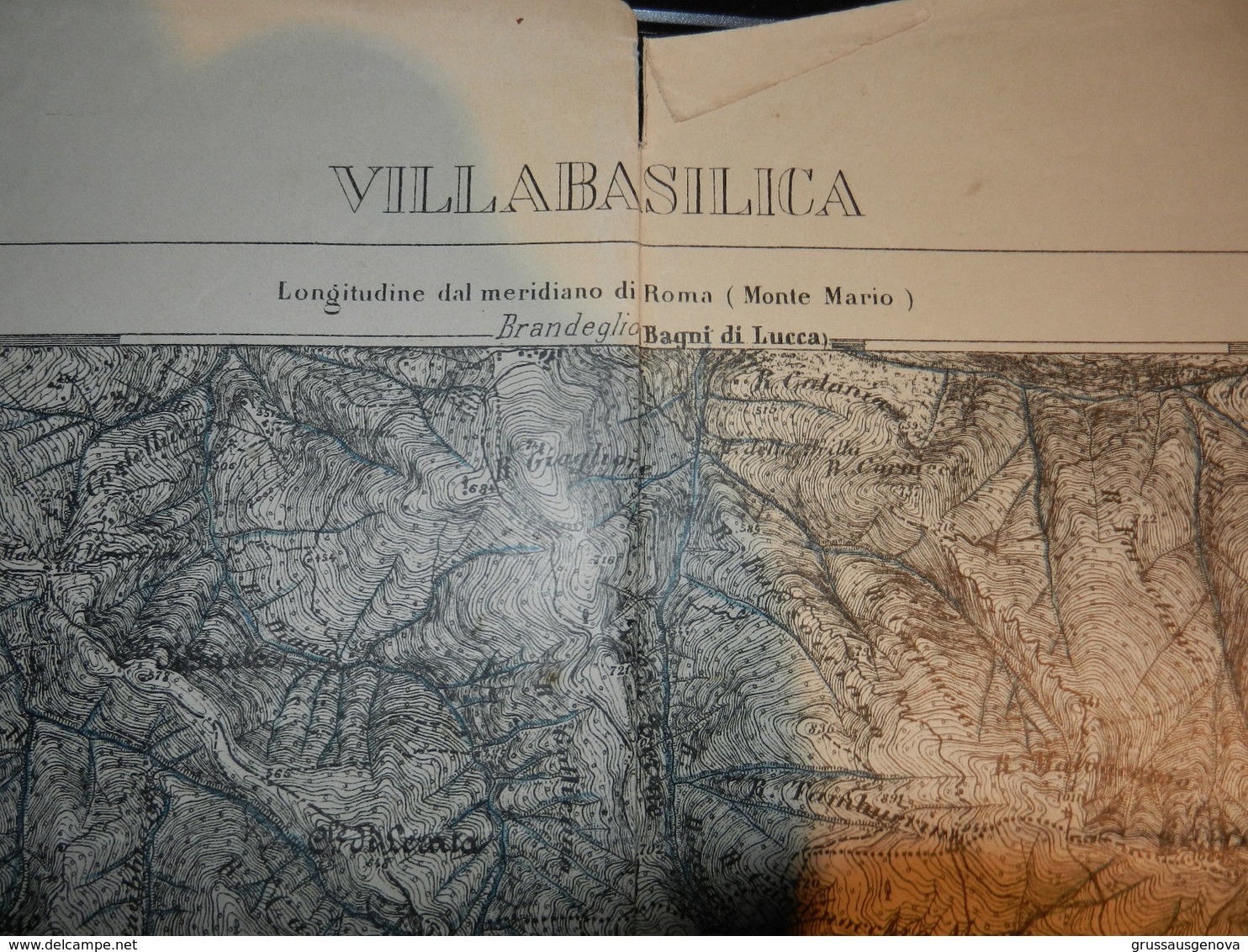 8d) TOSCANA PISTOIA VILLABASILICA CARTA D'ITALIA FOGLIO 105 ISTITUTO GEOGRAFICO ITALIANO 1896 SEGNI D'USO PAGINE CON STR - Carte Geographique