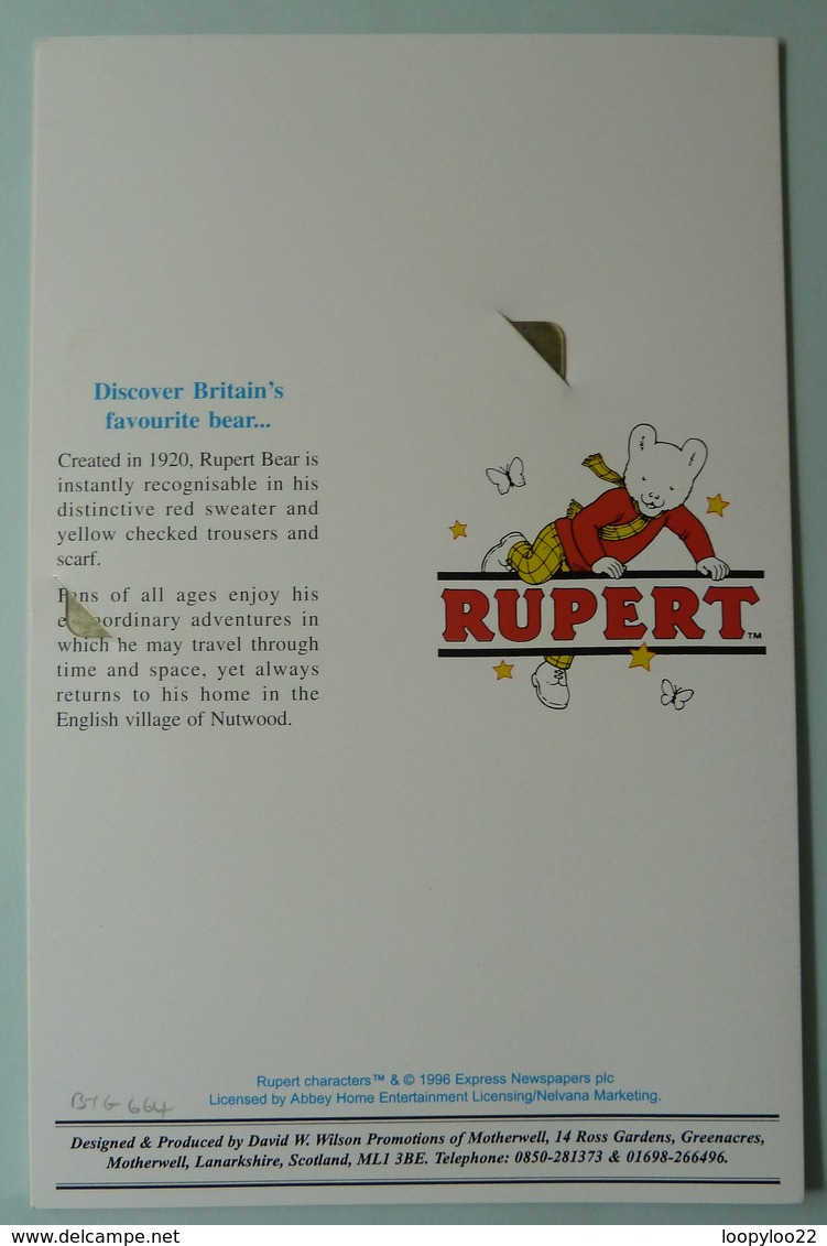 UK - BT - BTG664 - Rupert - Valentine's Surprise - Limited Edition In Folder - 1000ex - Mint In Folder - BT General Issues