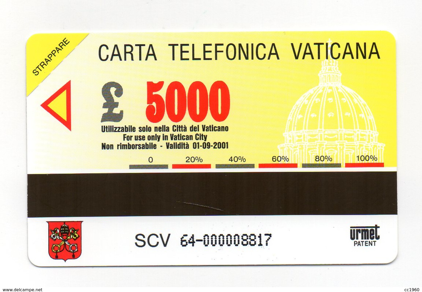 Vaticano - Urmet - Kosovo 1999 - Nuova - Validità 1.9.2001 - (FDC13267) - Vaticano