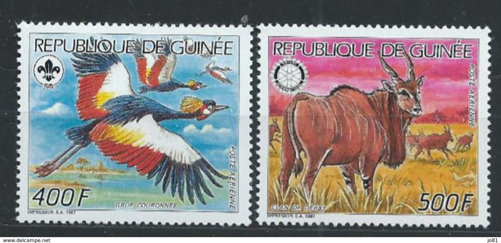 Guinée YT PA 223-224 XX / MNH Oiseau Bird Animal Wildlife - Guinée (1958-...)