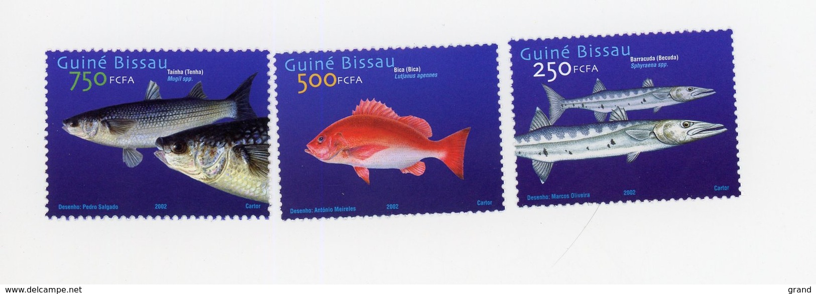 Guinée Bisssau 2002-Poissons YT 1047/9+B133-MNH*** - Guinée-Bissau