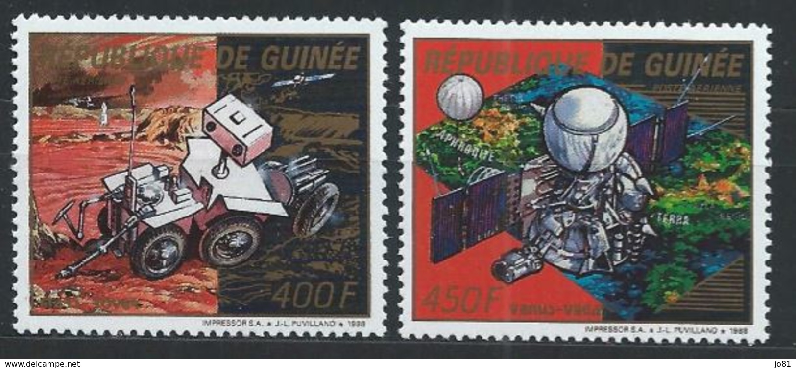 Guinée YT PA 227-228 XX / MNH Venus Mars Espace Space - Guinée (1958-...)