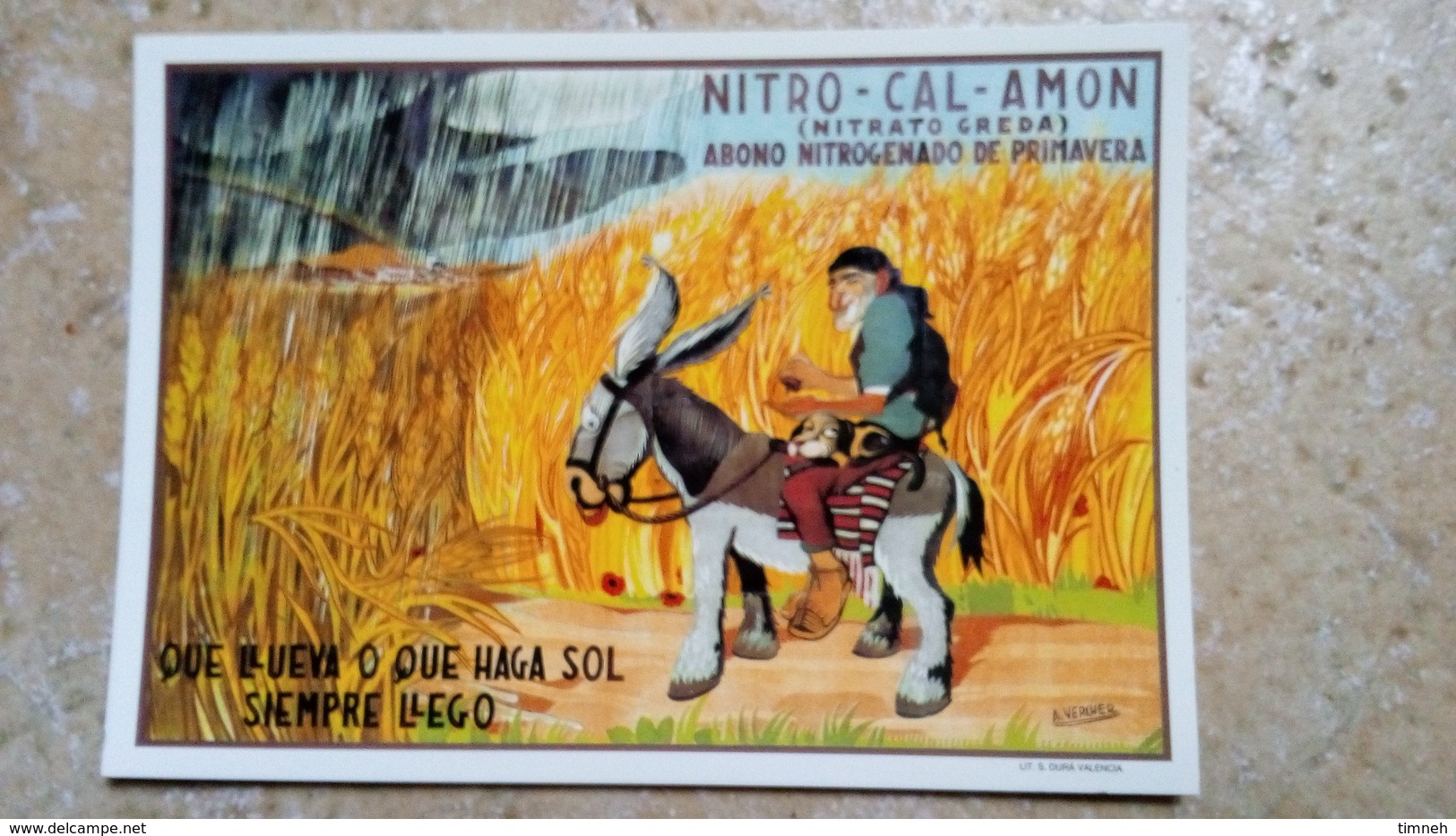 CPM. NITRO CAL AMON - ANE - NITRATA GREDA - éditions Du Centenaire Illustration ESPAGNE ESPAGNOL - Publicité