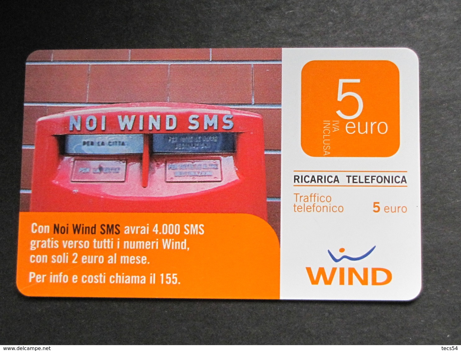ITALIA WIND - NOI WIND SMS - 30/06/2011 USATA - [2] Handy-, Prepaid- Und Aufladkarten