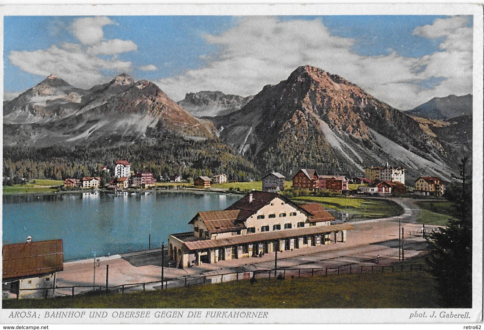 AROSA → Bahnhof Und Obersee Gegen Die Furkahörner, Ca.1920 - Arosa