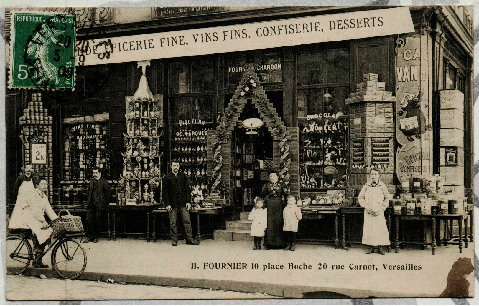 Epicerie H. FOURNIER  10 Place Hoche 20 Rue Carnot, Versailles - Magasins