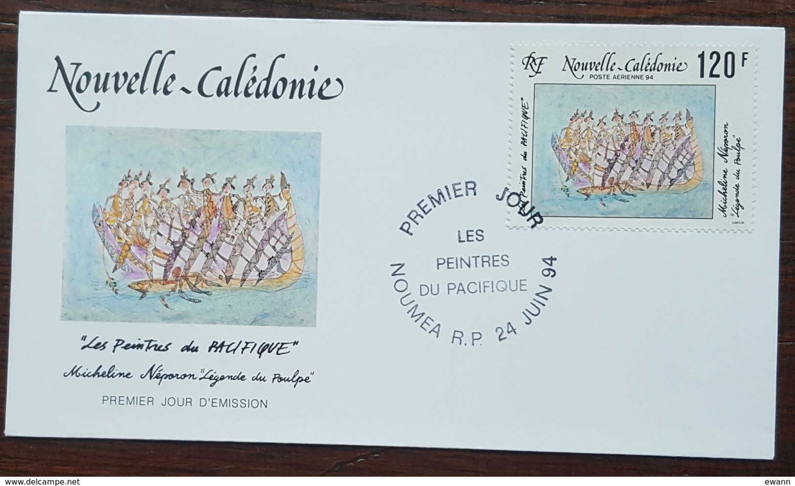 Nouvelle-Calédonie - FDC 1994 - YT Aérien N°313 - Peintres Du Pacifique / Micheline Néporon - FDC