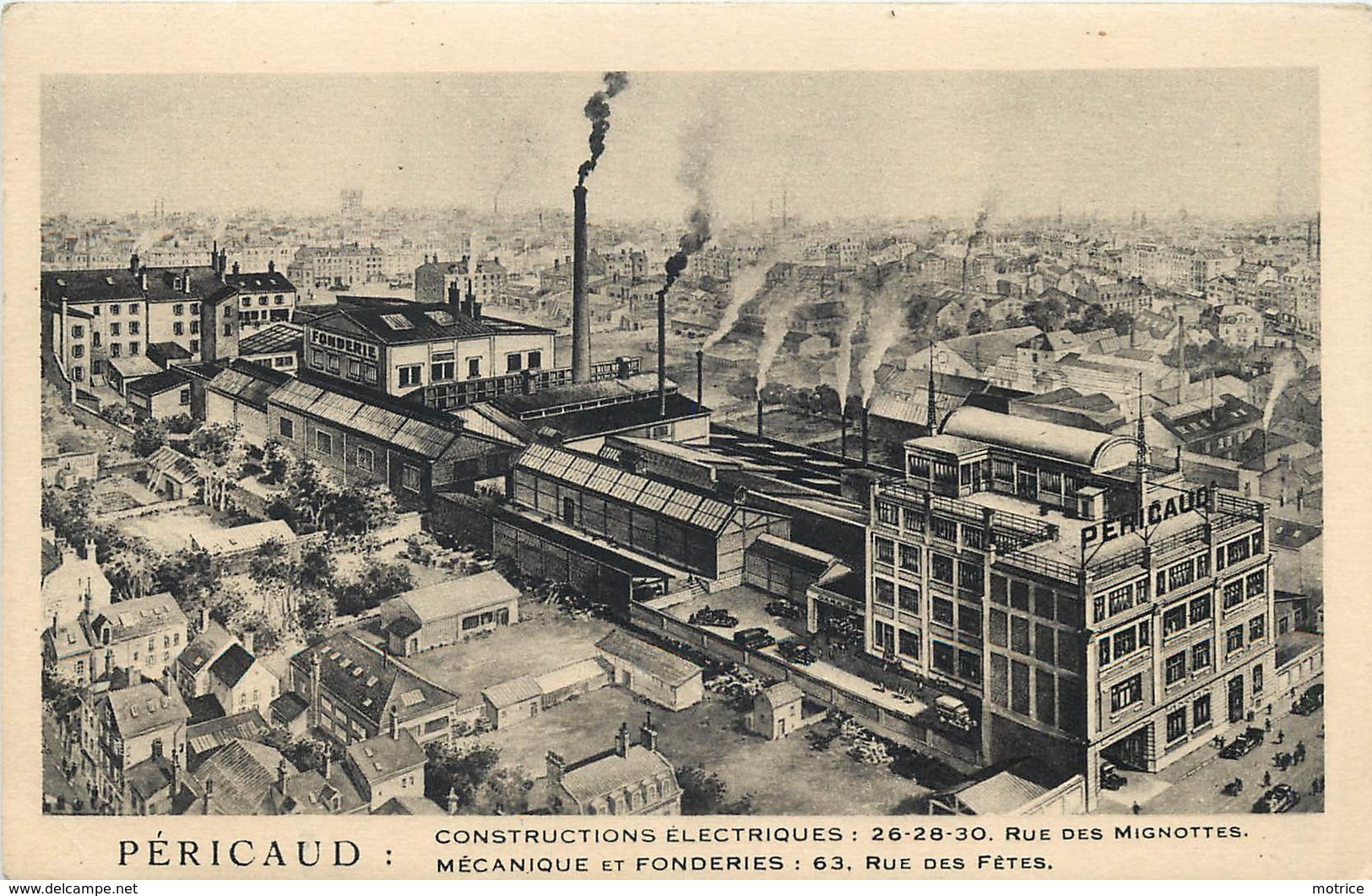 PARIS - Péricaud,construction électrique 26-28-30 Rue Des Mignottes - District 19