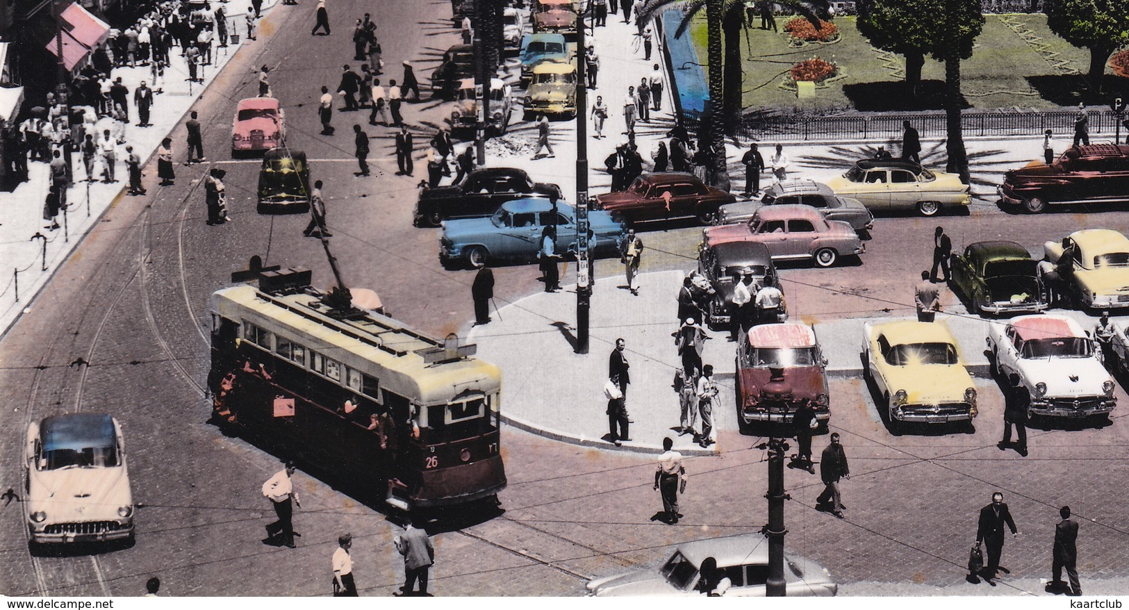 Beirut: TRAM, DESOTO FIREFLITE '54, BUICK RIVIERA, DODGE KINGSWAY, PLYMOUTH BELVEDERE, CHEVROLETS - 'PHILIPS' NEON - Toerisme