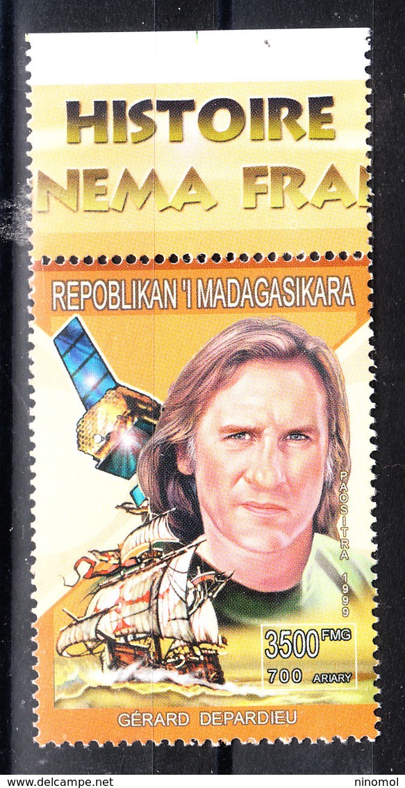 Madagascar   -  1999. Gerard Depardieu  E  Veliero. Sailingship. MNH - Attori