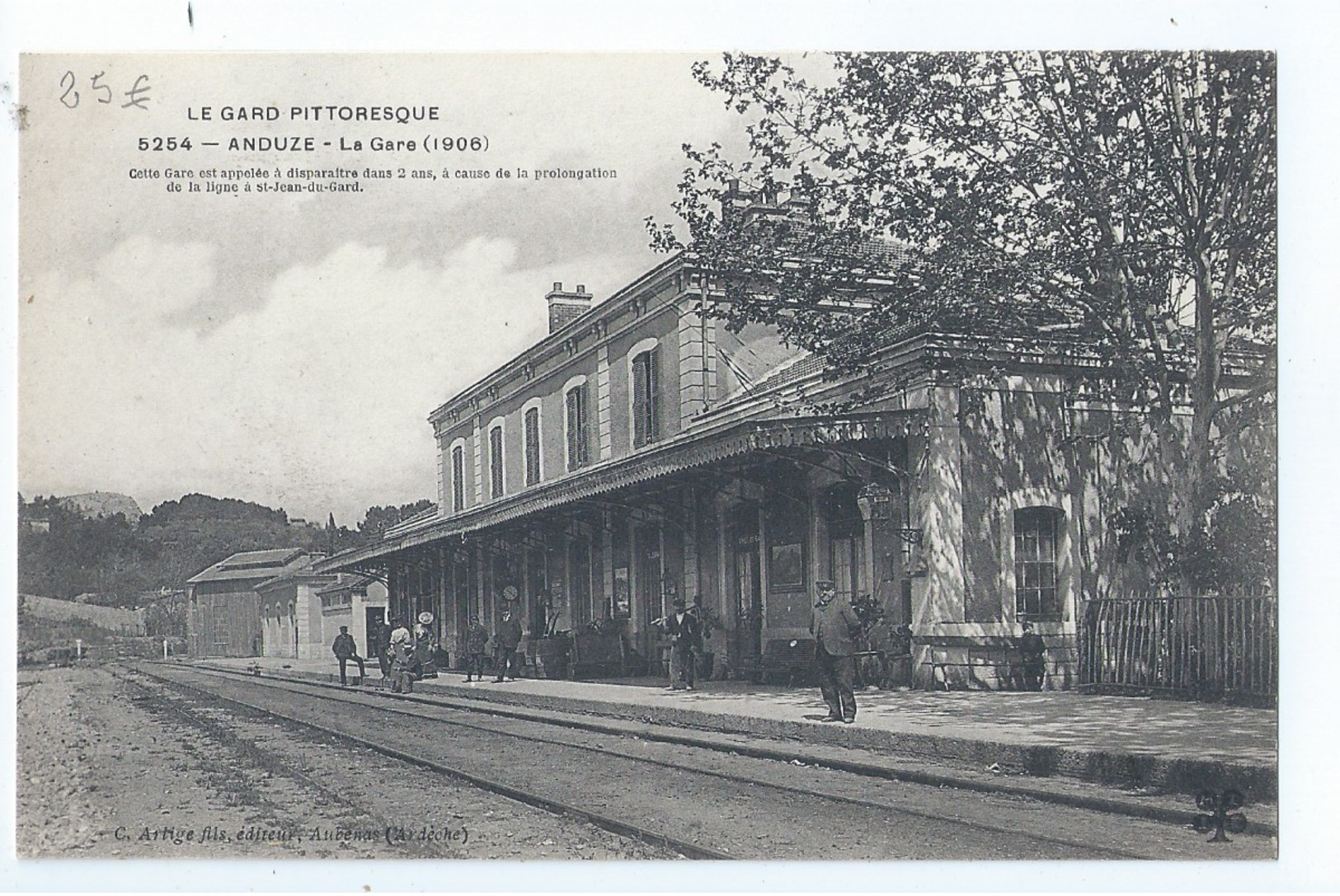 Cpa -   Dpt    - Gard   -  Anduze  La Gare     Rare       (  Selection  ) - Anduze