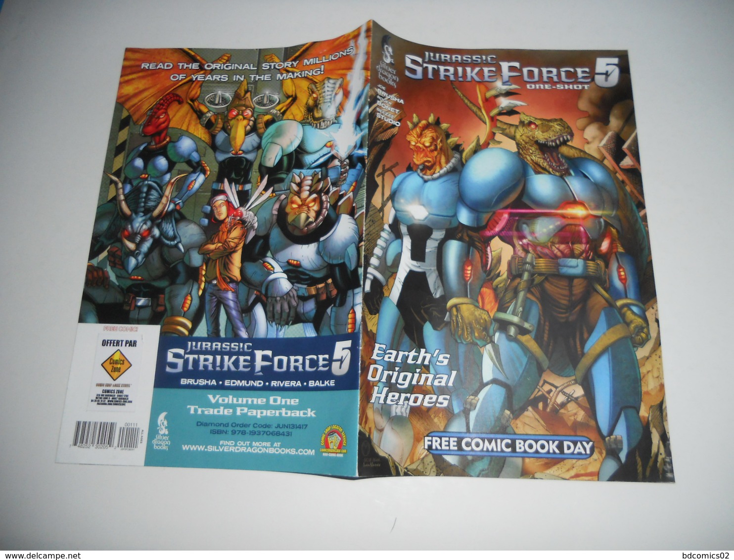 Jurassic Strike Force 5 (Silver Dragon Books) FCBD N°1 2015 NM Stock Image EN V O - Marvel