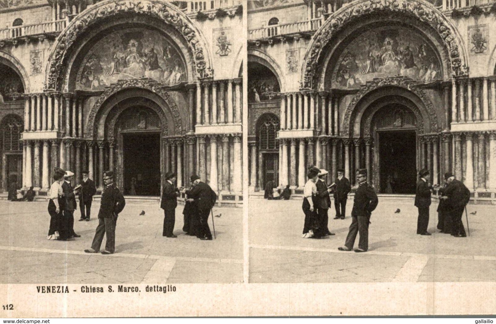 CARTE STEREO VENEZIA CHIESA S. MARCO DETTAGLIO - Stereoscope Cards