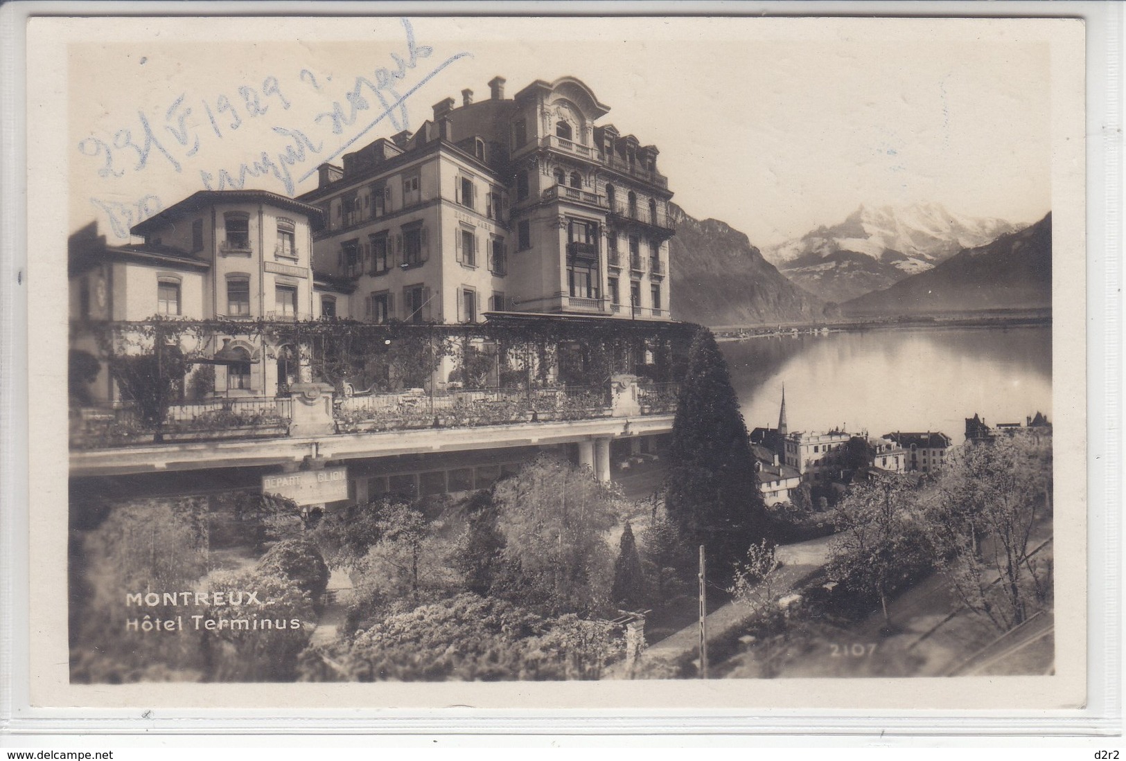 MONTREUX HÔTEL TERMINUS  ET DENTS DU MIDI - 29.05.29 - Montreux