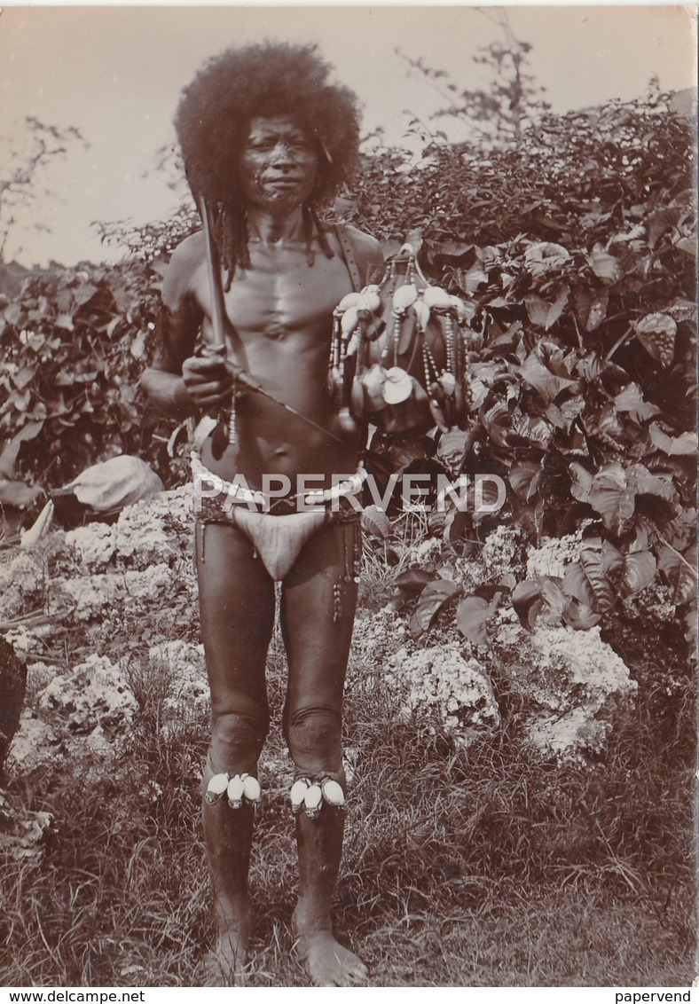 PAPUA NEW GUINEA A Notorious Chief Influenced By Methodist Mission Phot44 - Old (before 1900)