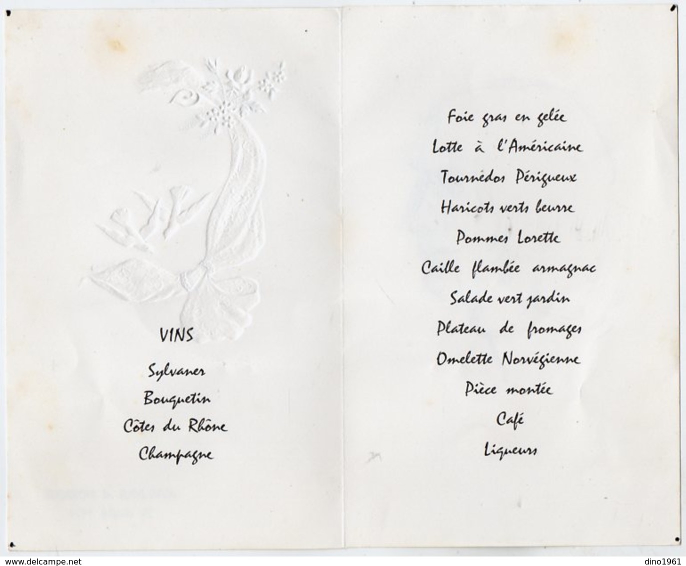 VP13.601 - 1971 - Menu - Jean -Paul Et Monique - Menu